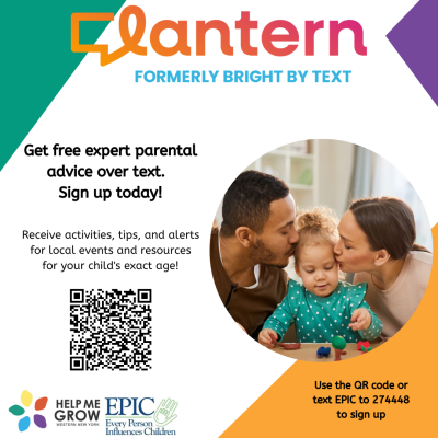 Lantern social media post - mom and dad w preschooler